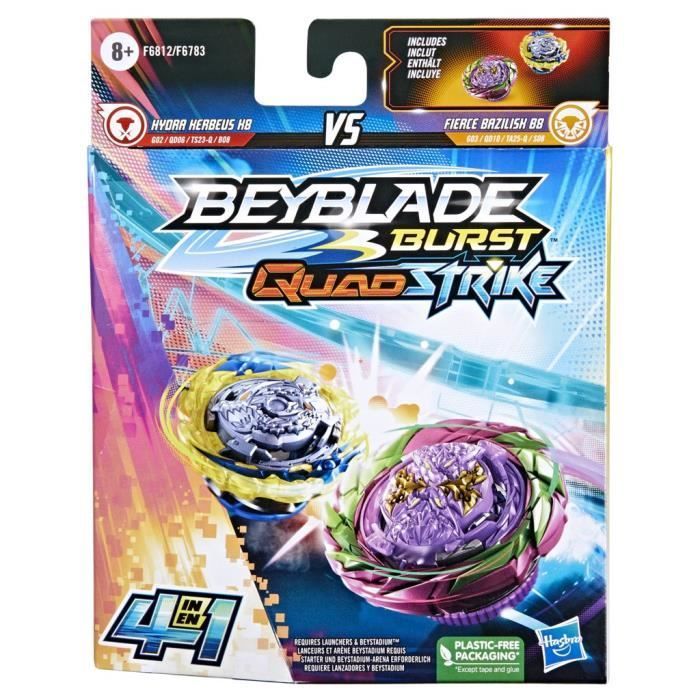Beyblade Burst QuadStrike Fierce Bazilisk B8 et Hydra Kerbeus K8