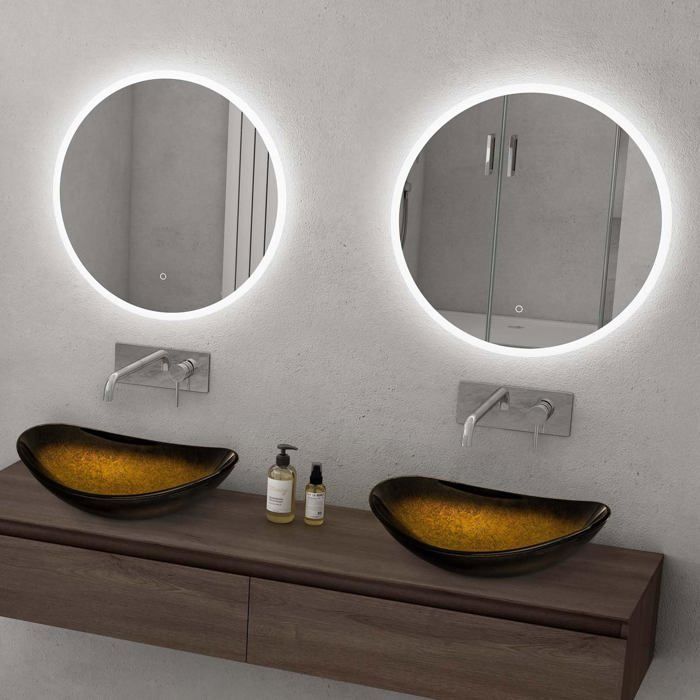 Lavabo de encimera doporro, lavabo de cristal dorado, lavabo ovalado para baño, lavabo pequeño para inodoro, 53,5 x 35,5 x 16 cm, Minerva08