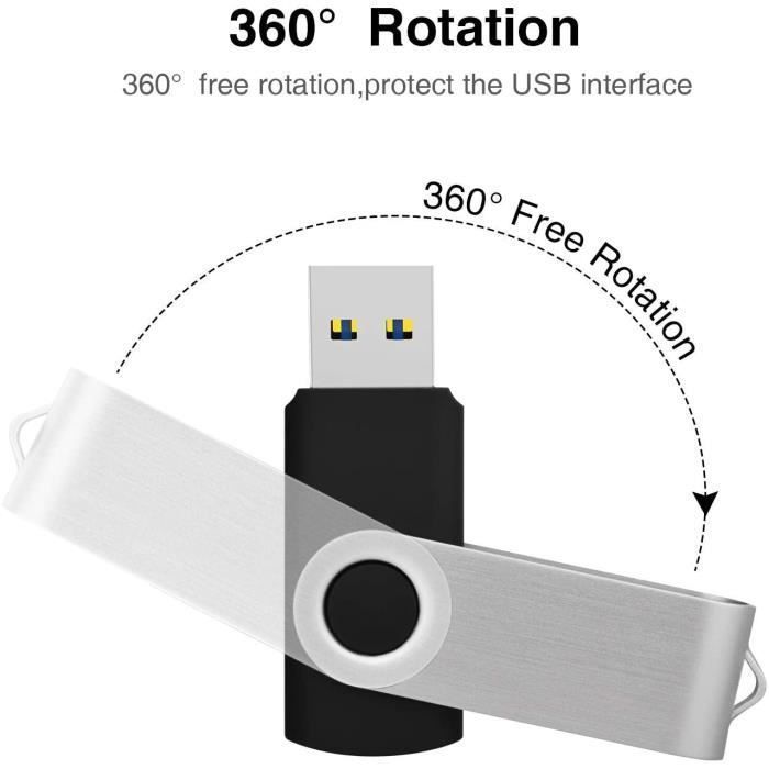 Memoria USB Kootion de 64 GB - USB 3.0 - Negra - Rápida - Portátil con LED