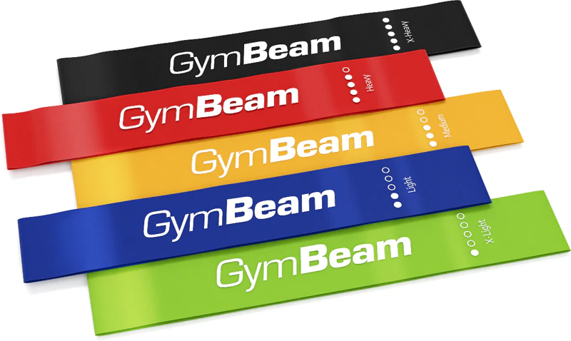 Conjunto de faixas de resistência GymBeam para exercícios.