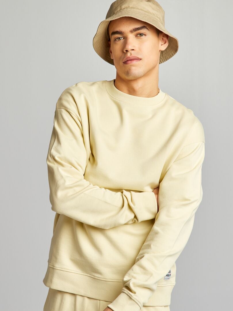 Fleece sweatshirt - BEIGE