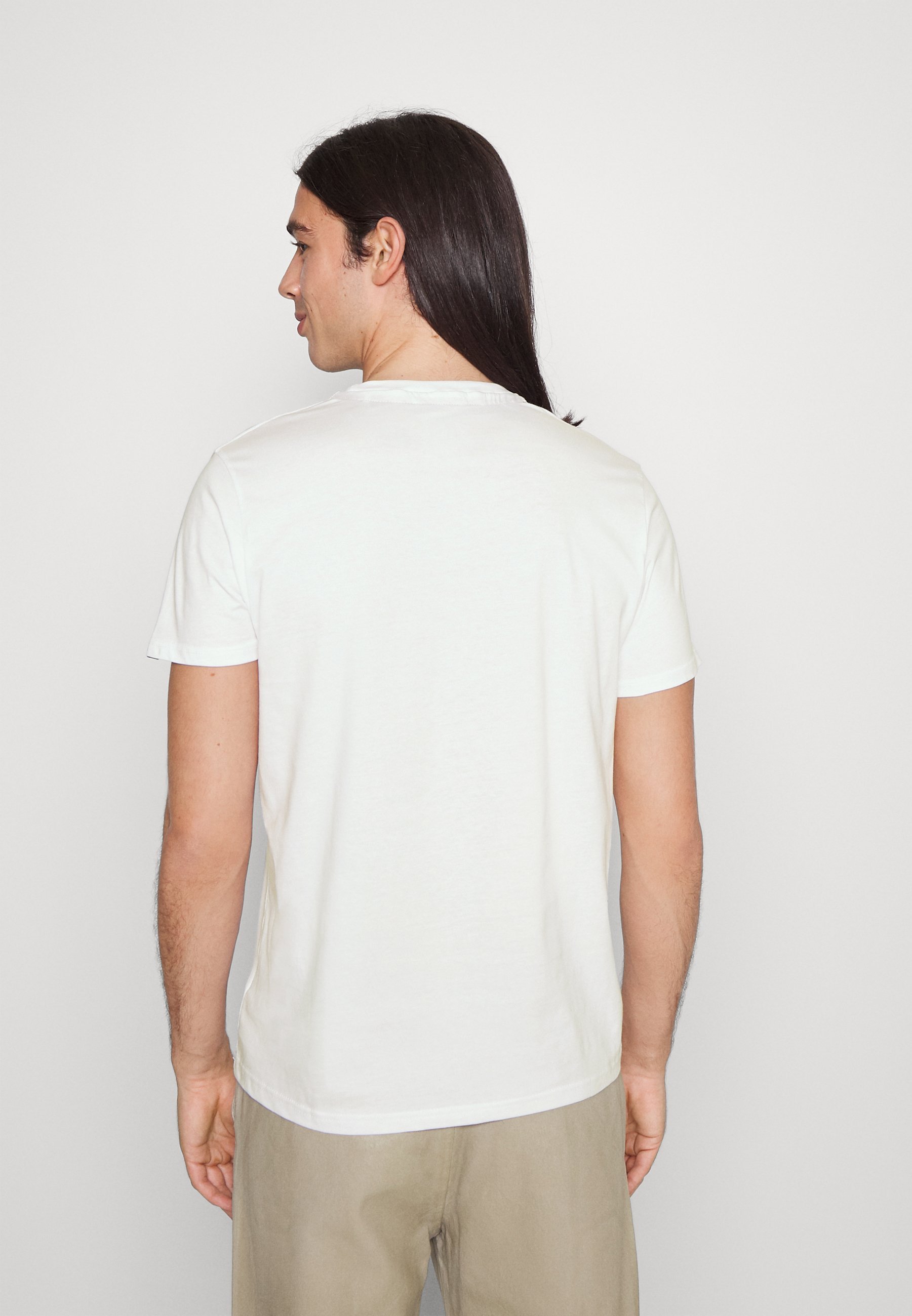 Alpha Industries LABEL 2-PACK - Bedrukte T-shirts - zwart/wit