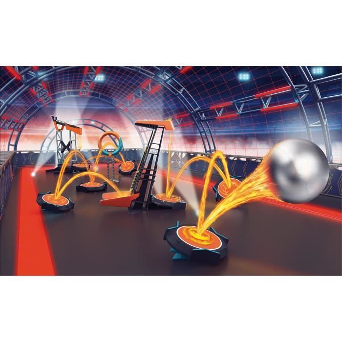 Kugelbahn – MODELCO – BoomTrix – Startturm mit Ring und Stunt – Blau