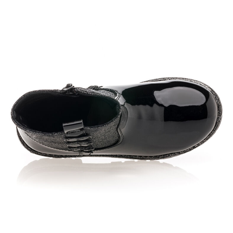 Schwarze Mädchenstiefel/Stiefeletten