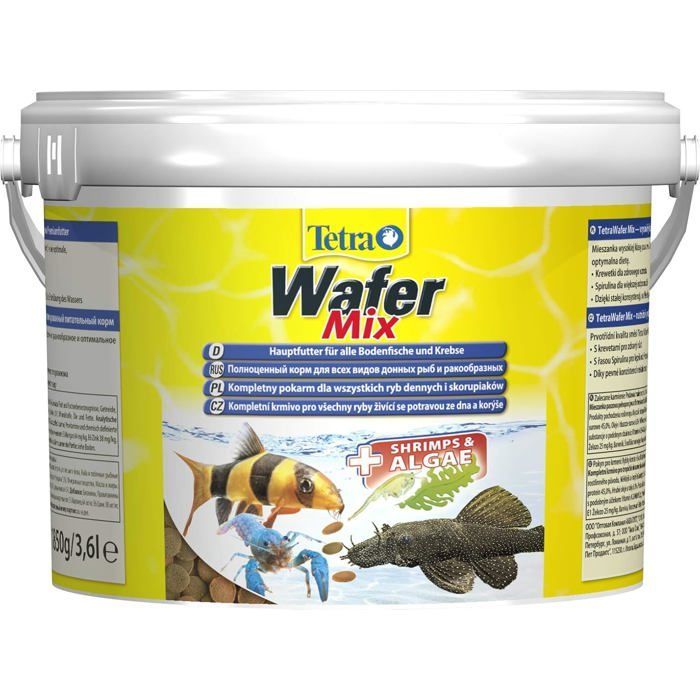 Alimento para peces y cangrejos bentónicos - TETRA - Mezcla TetraWafer - 2 obleas - Espirulina - Obleas sólidas