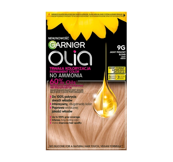 Garnier Olia trwała farba do włosów bez amoniaku 9 G Jasny Perłowy Blond
