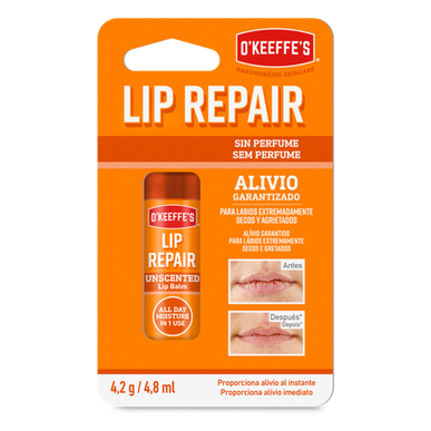 O'Keeffe's Lip Repair ongeparfumeerde lippenbalsem 4,2 g
