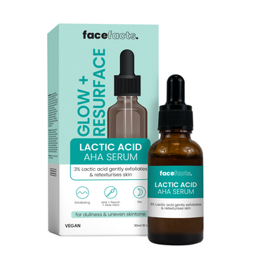 Face Facts Glow Resurface Lactic Acid Serum Ceramides Illuminating Serum with Lactic Acid in Pipette 30ml 30ml