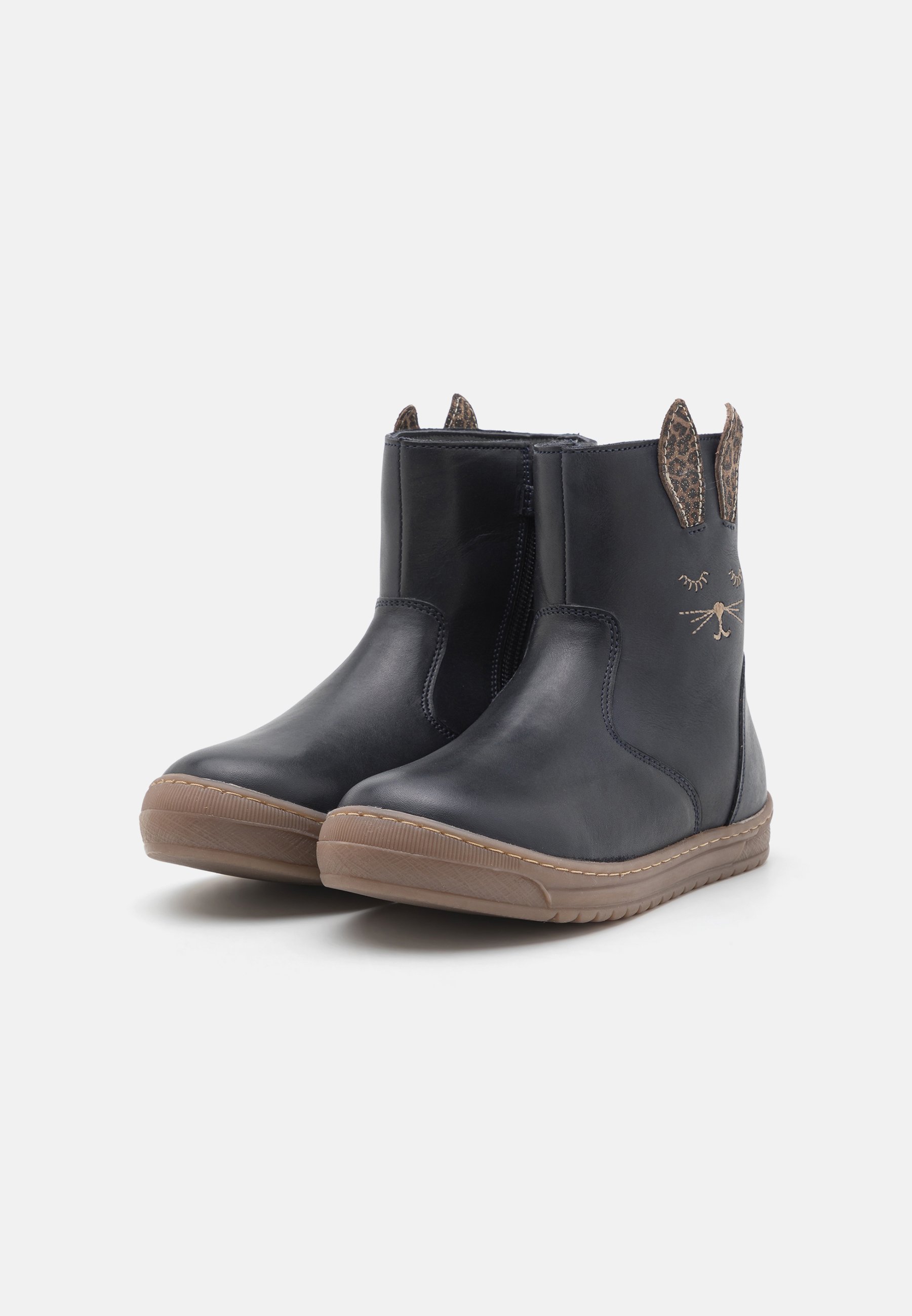 Friboo LEATHER - Klassieke enkellaarsjes - donkerblauw