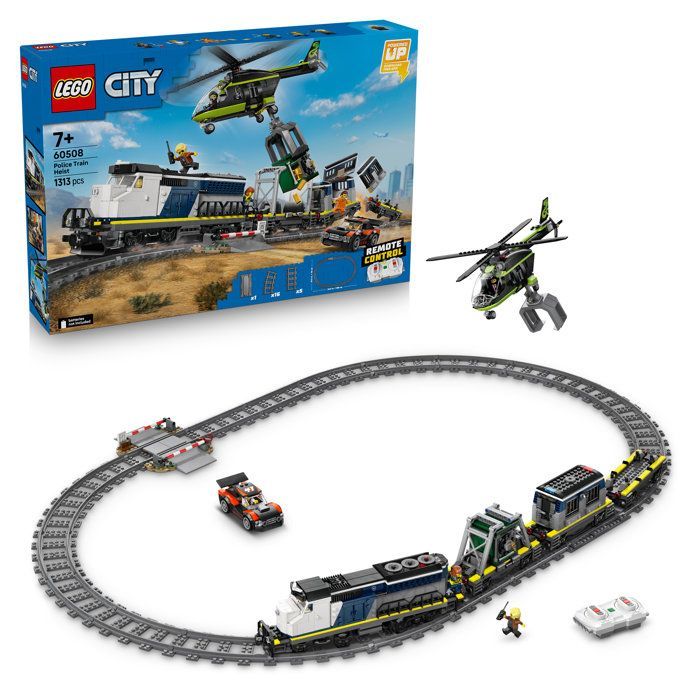 LEGO City  60508 Le Braquage du Train de Police - Jouet de Construction dès 7 ans - Cadeau
