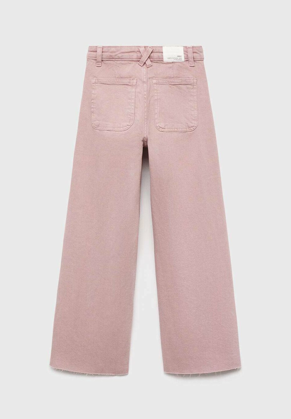 Mango Kids LOW FRAYED HEM TEEN - laienevad teksad - roosad