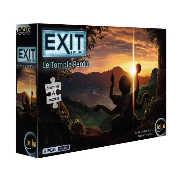 Jeu d'Escape Game - IELLO - EXIT Le temple perdu - Expérience immersive - Coopératif - Indices et décodeur