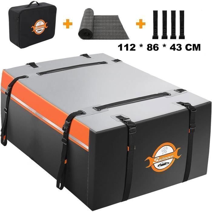 Bolsa de techo para coche Sailnovo - 425L - Cofre de techo plegable - Bolsa de techo impermeable, 1000DPVC, resistente a desgarros, duradera
