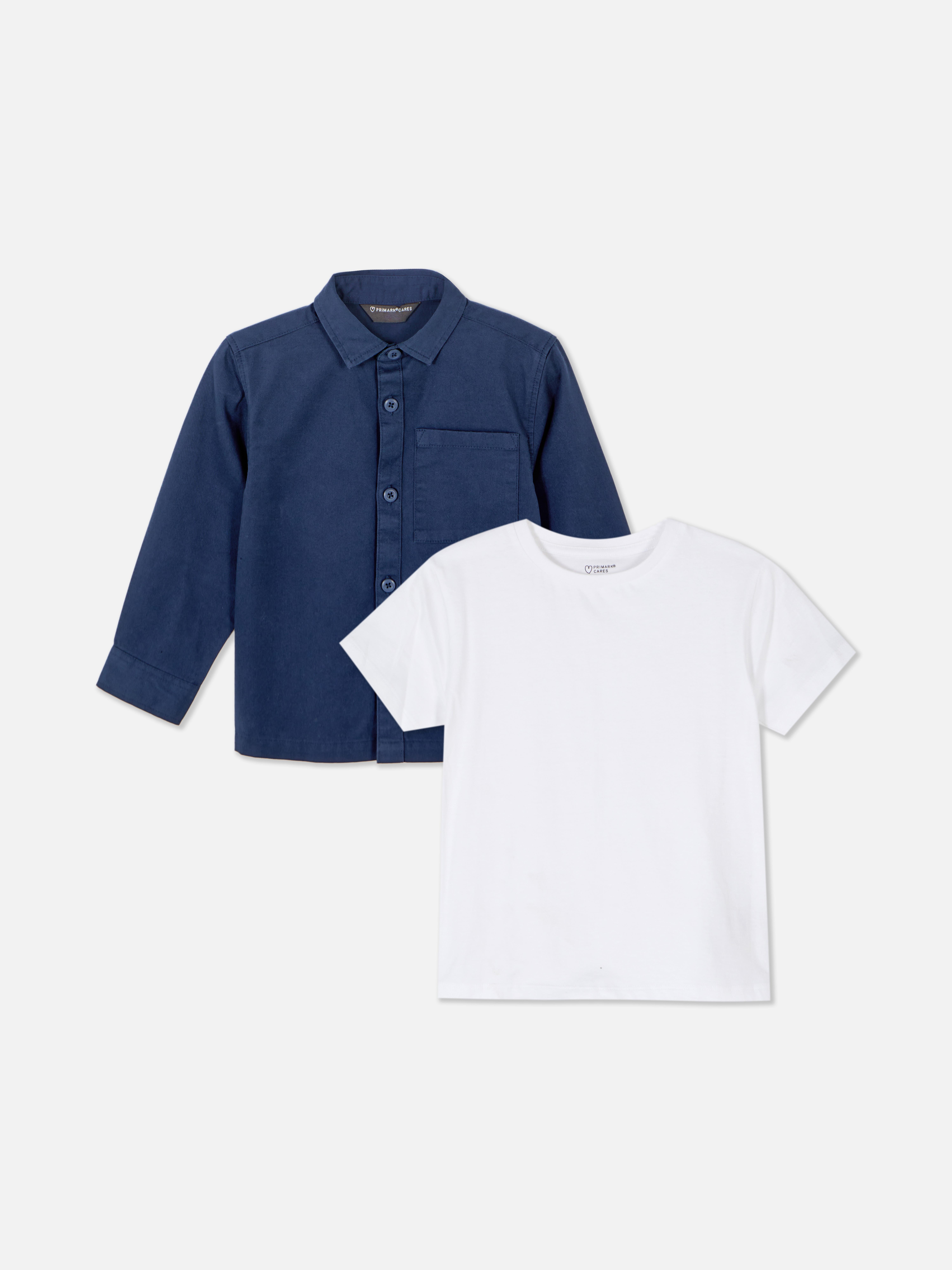 Set cu tricou și cămașă Un set cu cămașă și tricou pentru un look șic