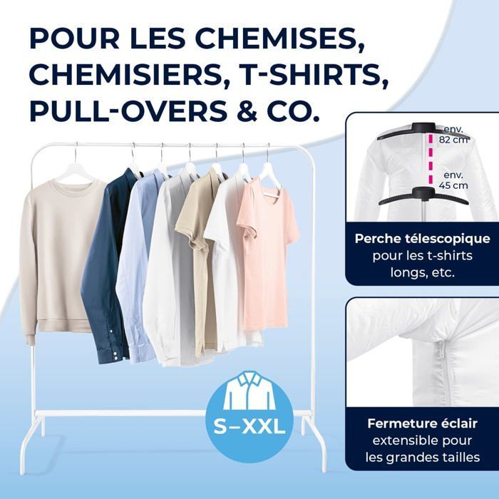 CLEANmaxx PRO Overhemdenstrijkijzer voor bovenkleding