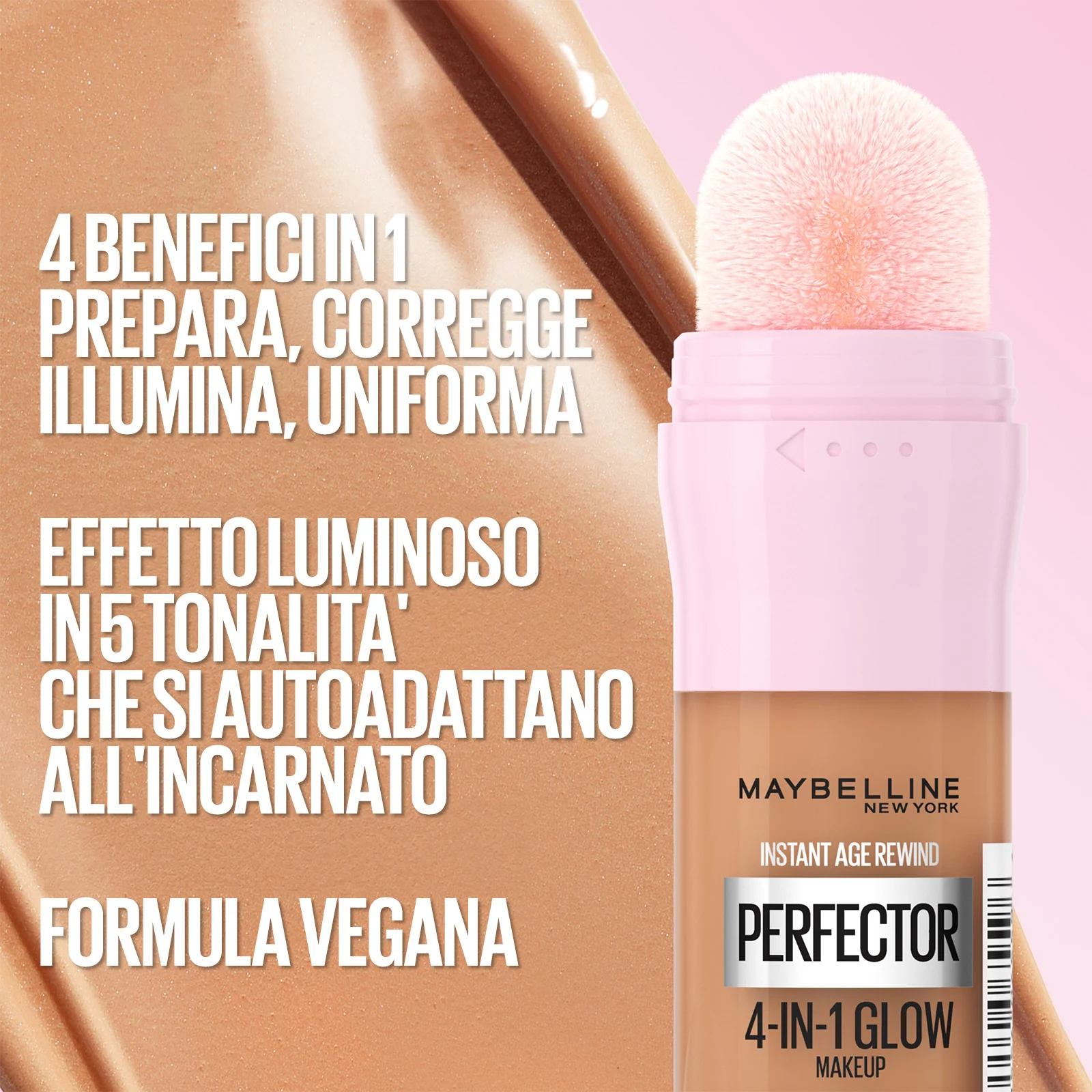 Viso Instant Perfector 4 In 1 Glow Fondotinta Illuminante E Base Per Trucco - Fondotinta liquido, Sublimatori e Illuminanti, Base trucco