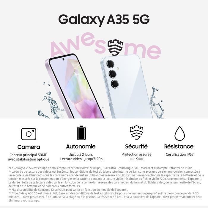 Smartphone Samsung Galaxy A35 128 GB 5G Azul