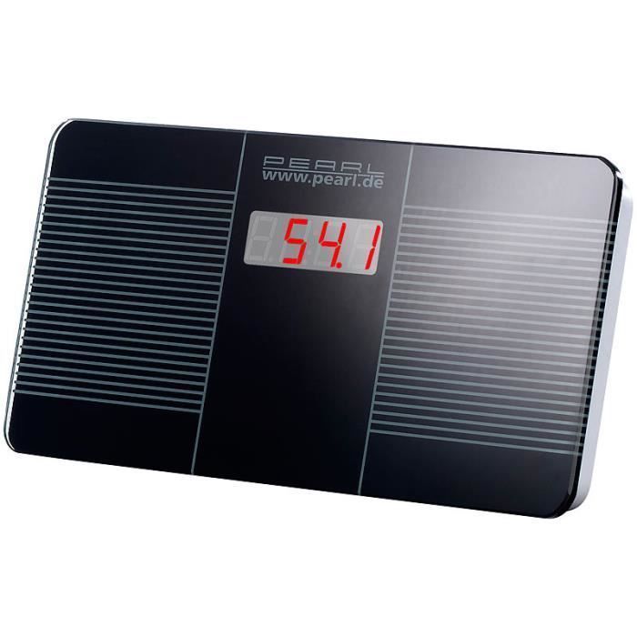 Balança eletrônica de bolso para banheiro - PEARL - Capacidade de 5 kg a 180 kg - Graduação de 0,1 kg