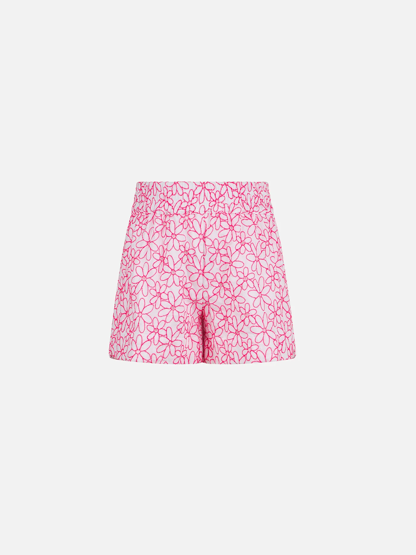 Katoenen meisjesshorts met madeliefjesborduurwerk