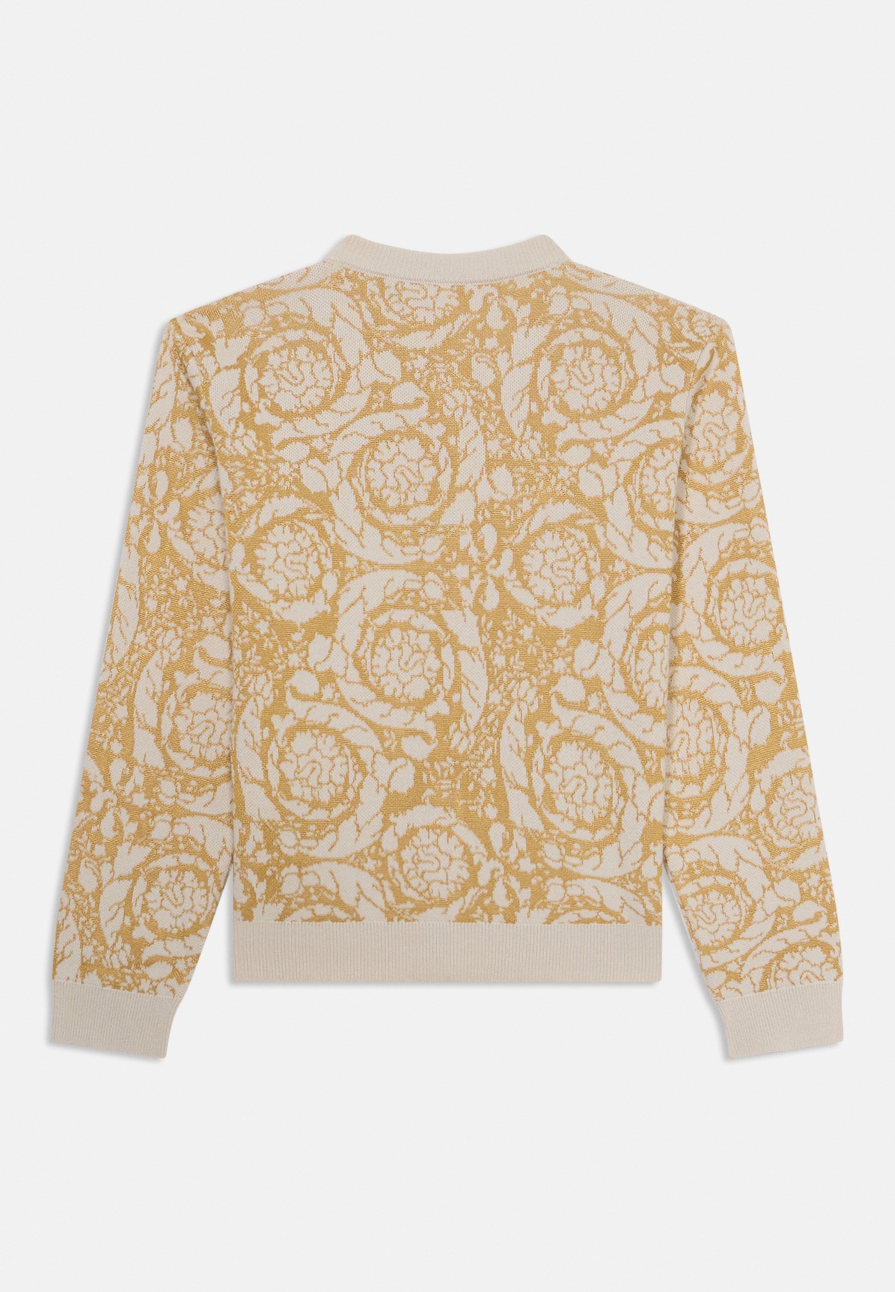 Pull Versace BAROQUE - Gilet - couleur ivoire/or