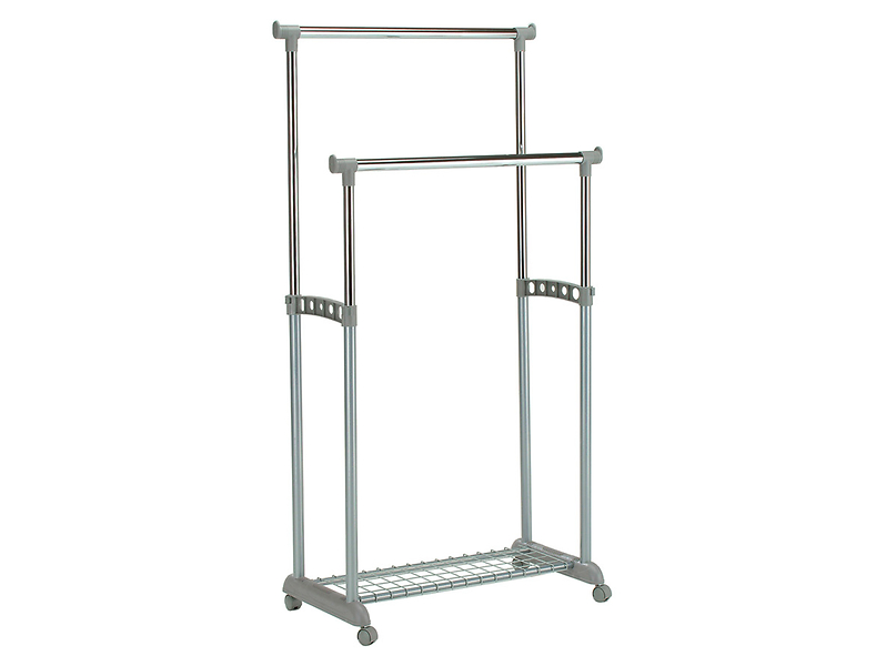 Wieszak Elisa  85 cm podwójny mobilny szary