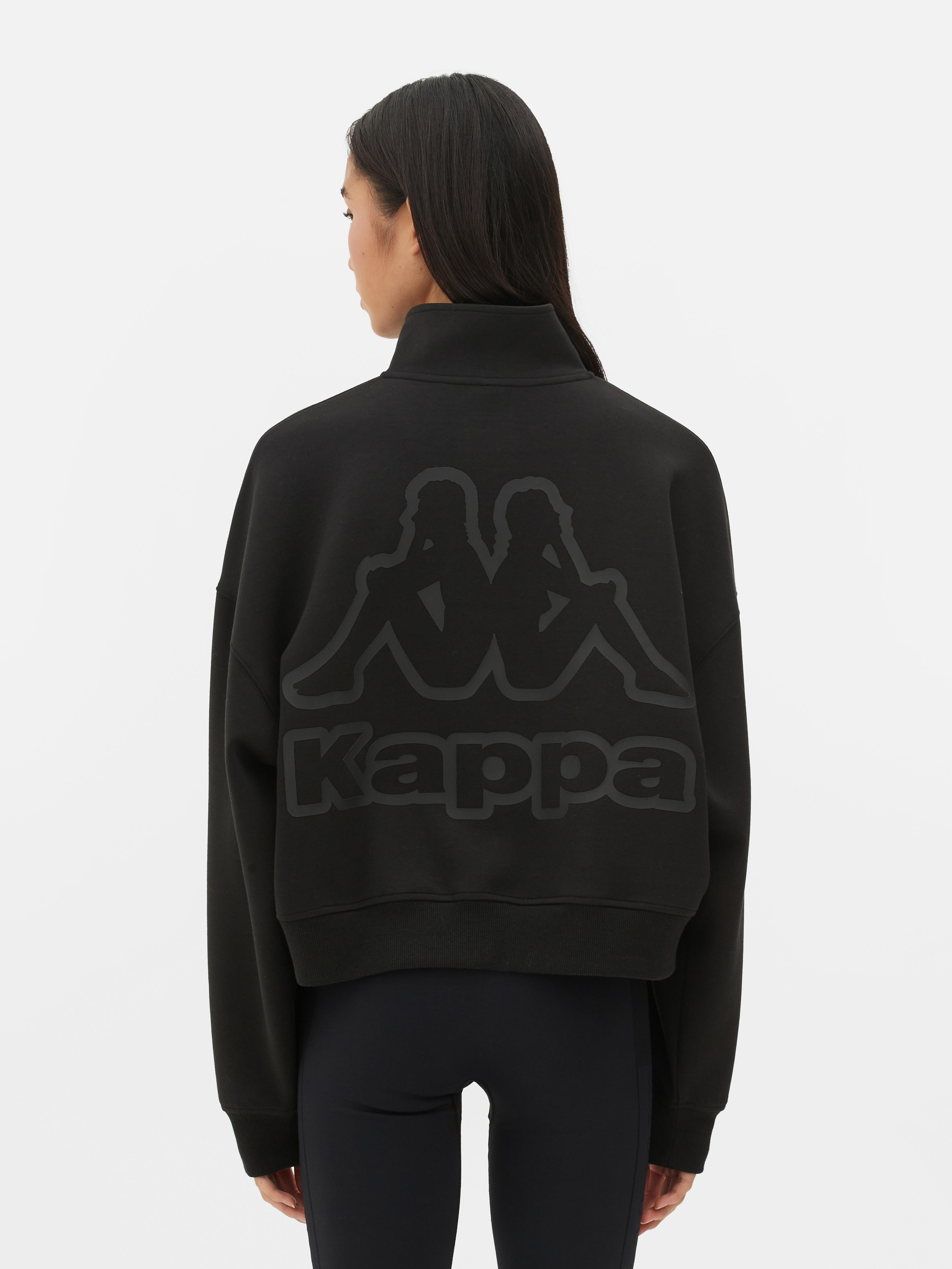 Φούτερ με φερμουάρ στο μισό μέρος Φούτερ Kappa x Primark Kappa με όρθιο γιακά, φερμουάρ στο μισό μέρος και μακριά μανίκια με μανσέτες