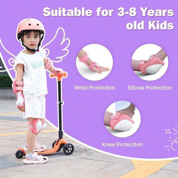 Casco de bicicleta infantil - Equipo de protección deportiva - Ajustable y transpirable - Para niños y niñas de 3 a 8 años - Rosa