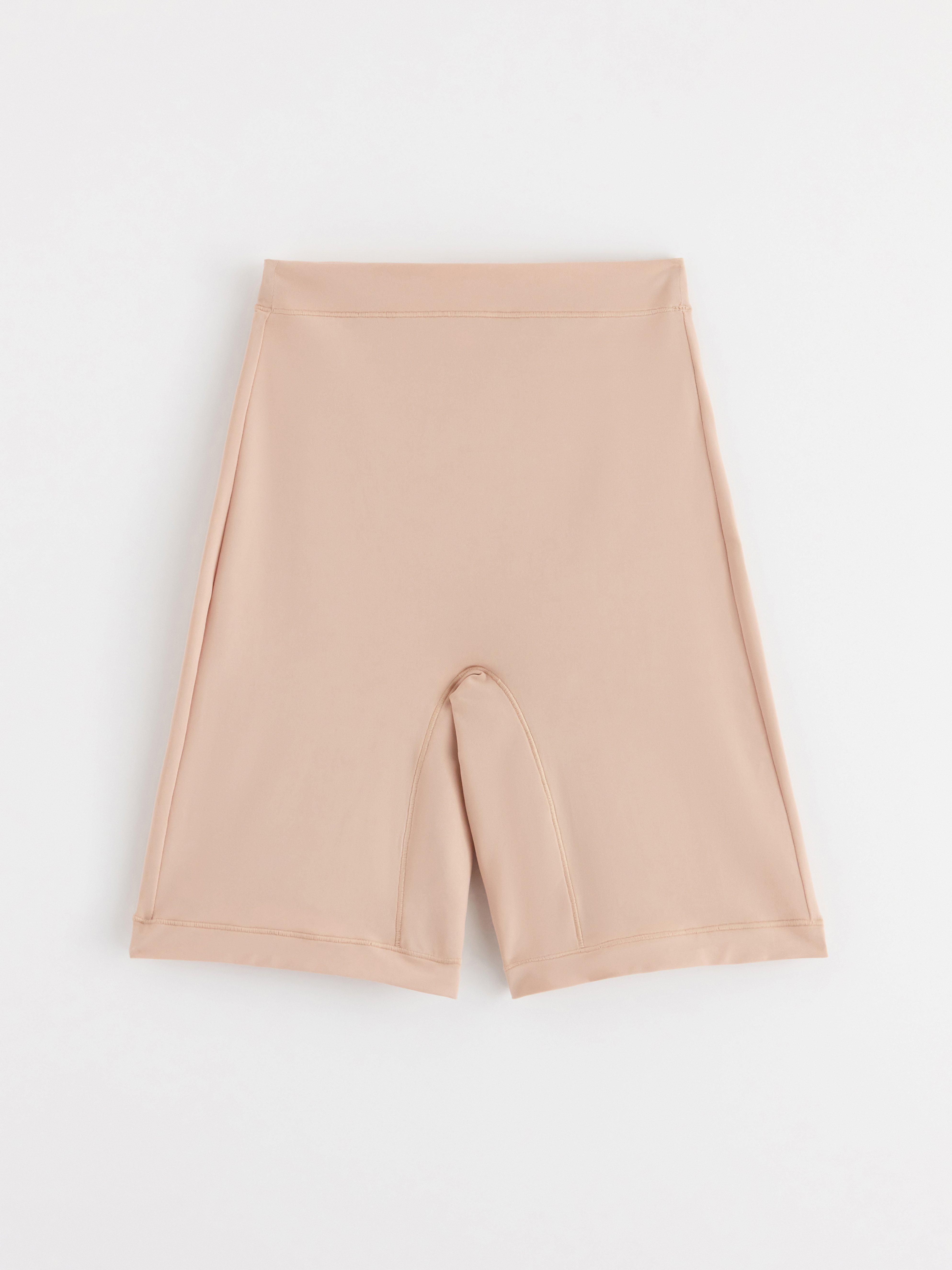 Ropa para la menopausia: bragas de motorista con perneras largas – Beige de ingeniería femenina