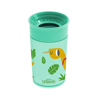 Dr. Brown's 360 puodelis be snapelio, žalias, 300 ml, 300 ml