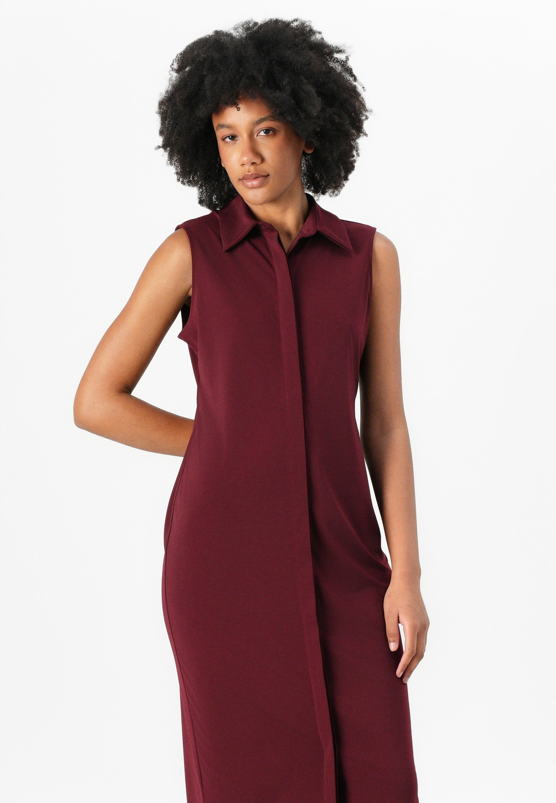 Calvin Klein JURK - Jersey jurk - dieprood
