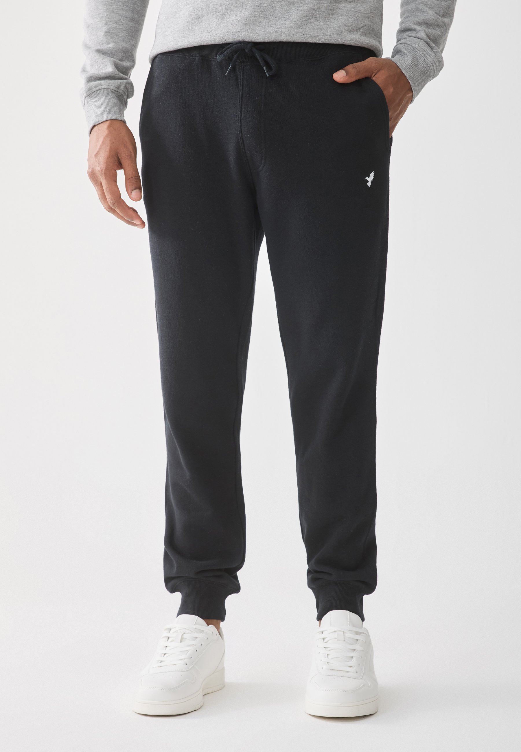 Pier One Lot de 2 - Bas de survêtement - Noir/Gris clair