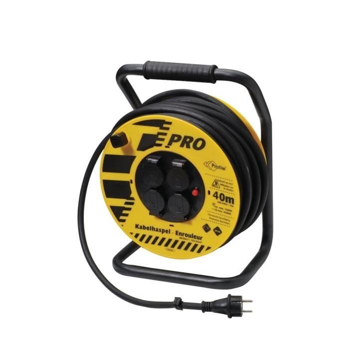 Kabelhaspel voor bouwplaatsen - 40 m - 16 A - 240 V - 1500 W tot 3500 W