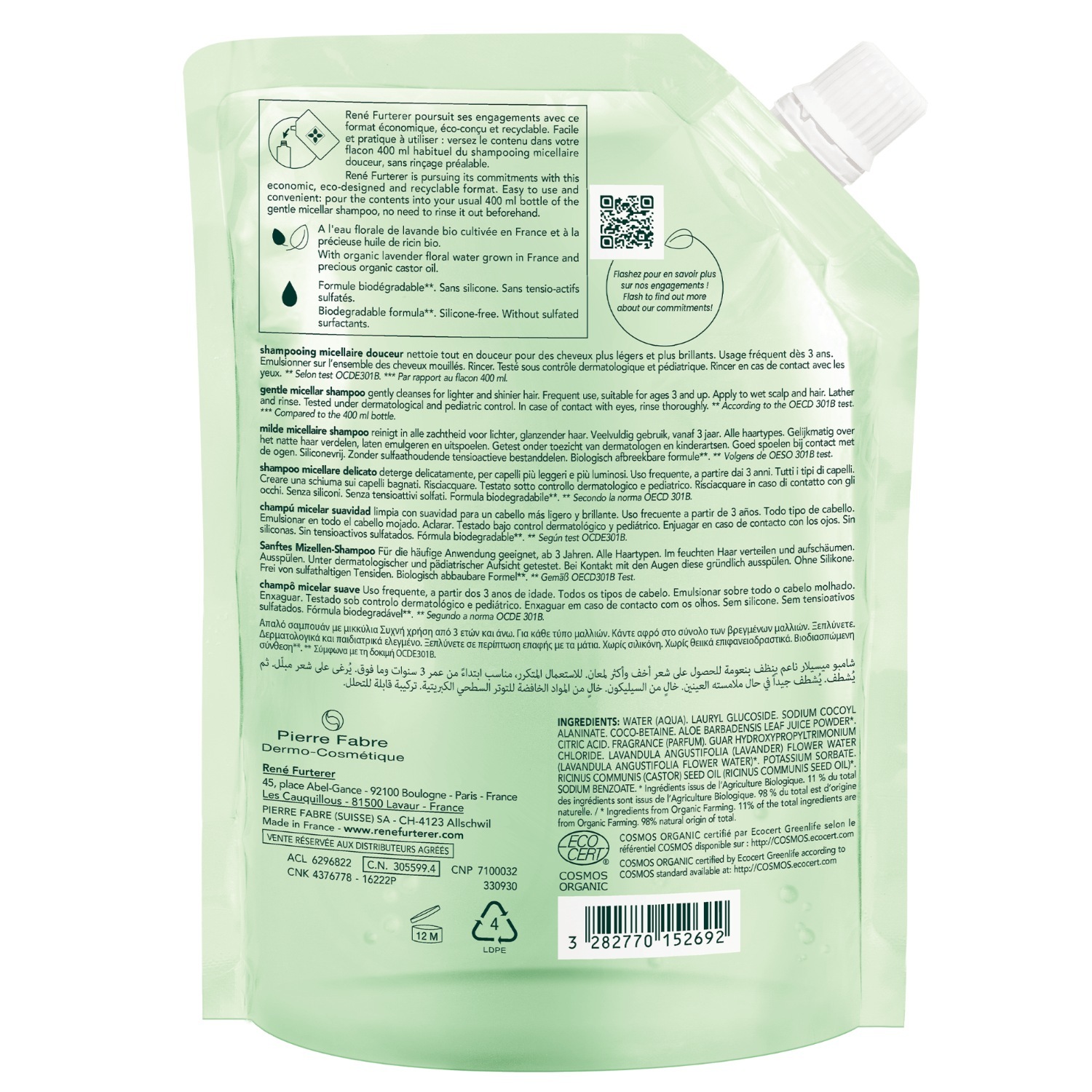 René Furterer Naturia blagi micelarni šampon - 400 ml
