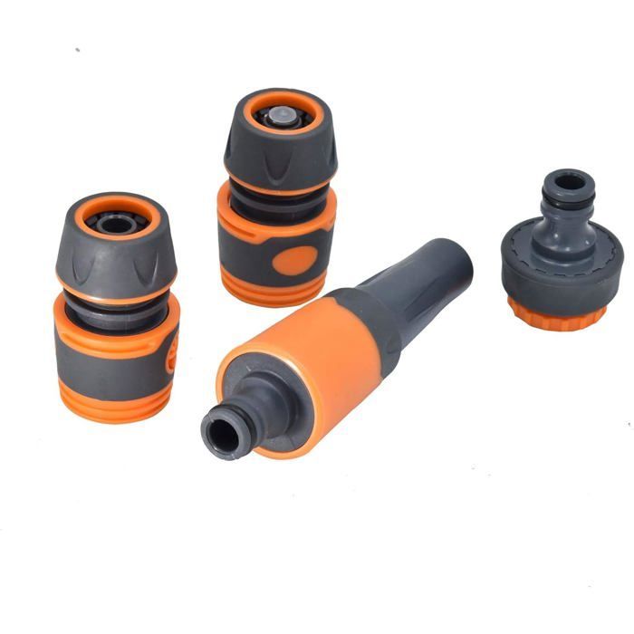 Kit Pistolets d'arrosage Lance Nettoyage Jardin Nécessaire Comprend Raccords pour Extension 1 Lance d'Arrosage,1 Raccord d'arrosage