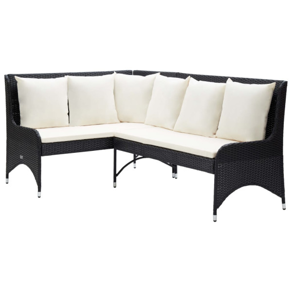 Sofa ogrodowa Czarny Technorattan vidaXL