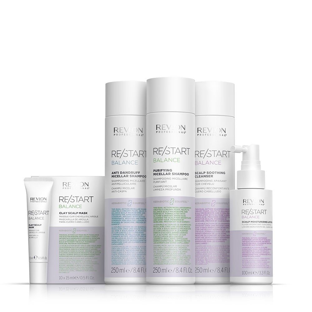 Revlon Professional Hair Shampoo Restart RE/START™ BALANCE Be sulfatų, raminantis galvos odos šampūnas – 250 ml