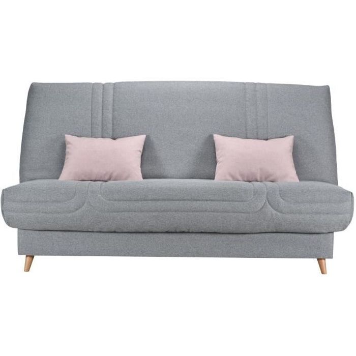 COMFORT BULTEX 3-istuttava vuodesohva - Harmaa kangas - Valmistettu Ranskassa - L 192 x S 95 x K 101 cm - MONA