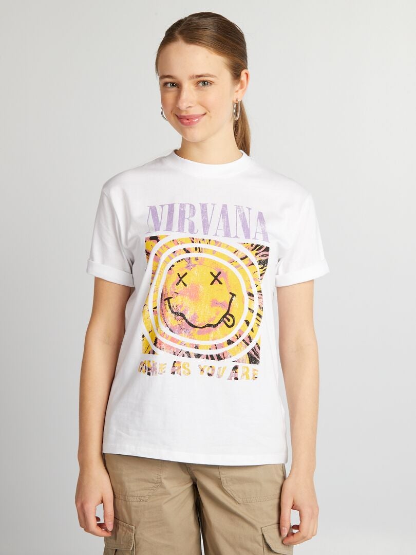 'Nirvana' oversized T-shirt - WIT