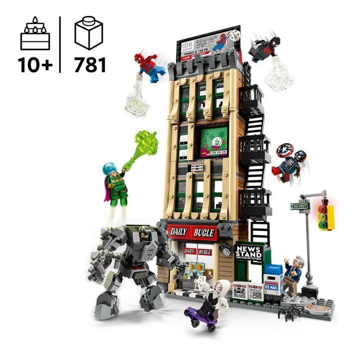 LEGO | Marvel 76342 Spider-Man contro Mysterio: The Daily Bugle - Giocattolo per bambini dai 10 anni in su - Robot