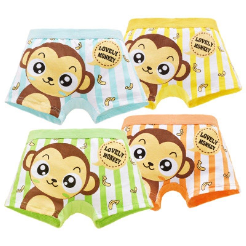 Lot de 12 boxers en coton pour garçons, sous-vêtements pour bébés et enfants.