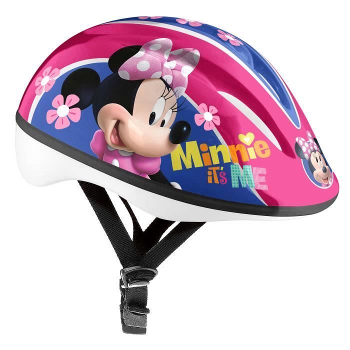 Vélo enfant Fille 16'' Minnie / Disney (taille enfant 100cm à 120cm) équipé de 2 freins, porte poupée, panier avant + Casque