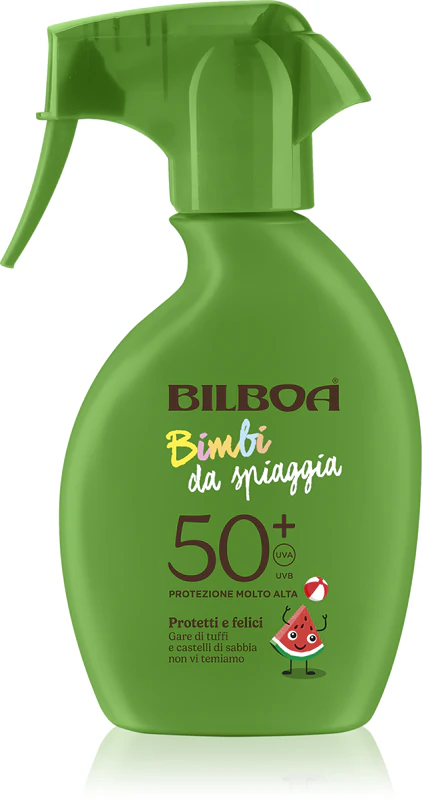 Opaľovací sprej Bilboa Bimbi Trigger pre deti