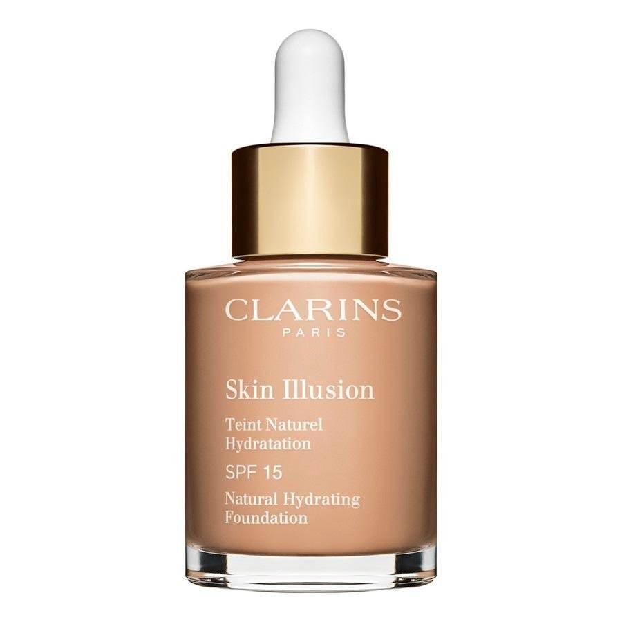 „Clarins Foundation Skin Illusion“ natūralus drėkinamasis makiažo pagrindas SPF 15, 30 ml