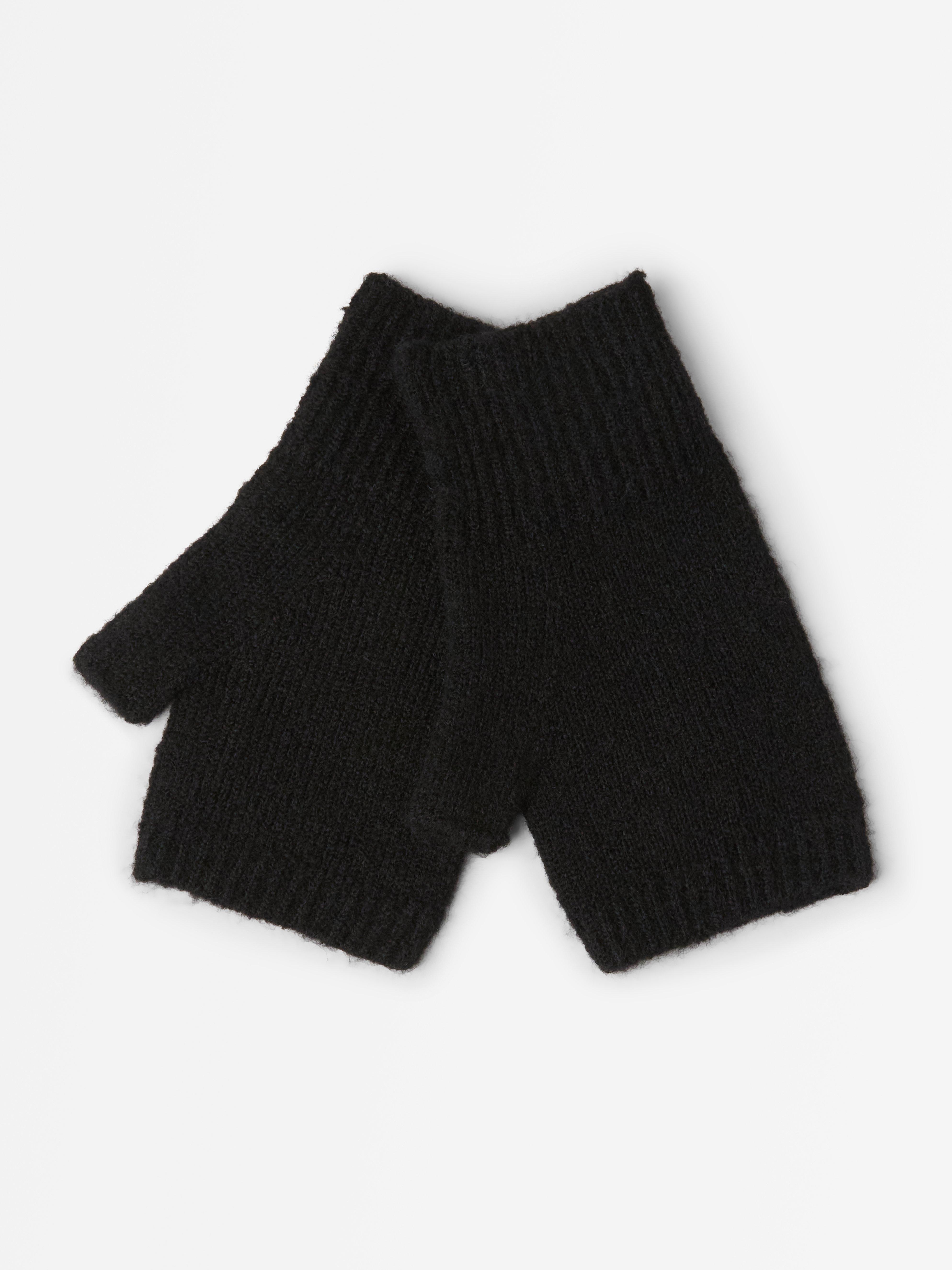 Gants tricotés noirs