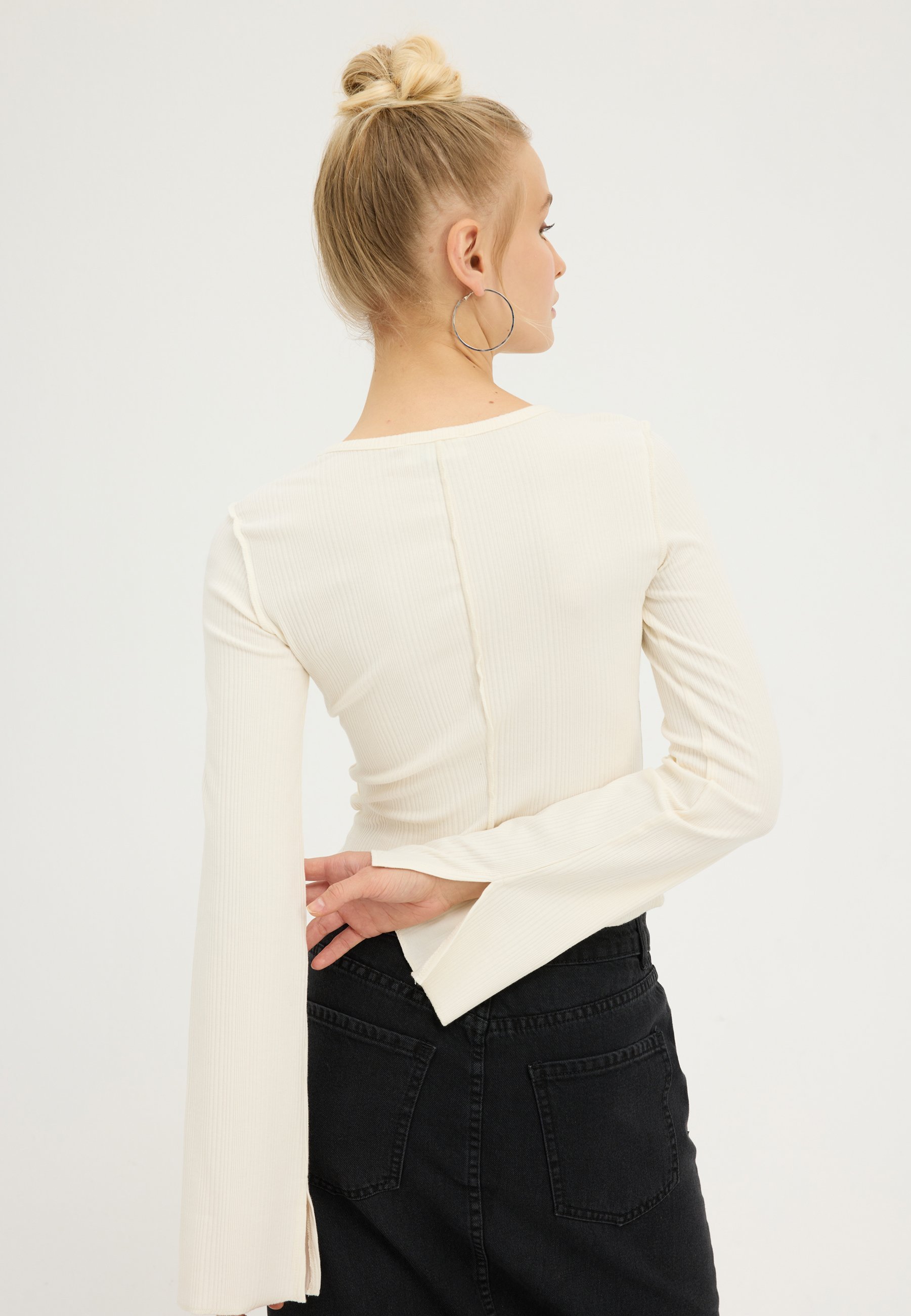 Even&Odd 2-pack - Top met lange mouwen - wit/zwart