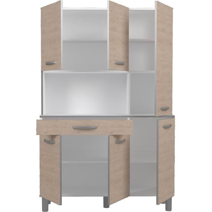 OSLO 120cm Sideboard - 1 Drawer and 6 Doors - W 120 x D 40 x H 185 cm - Oak Finish