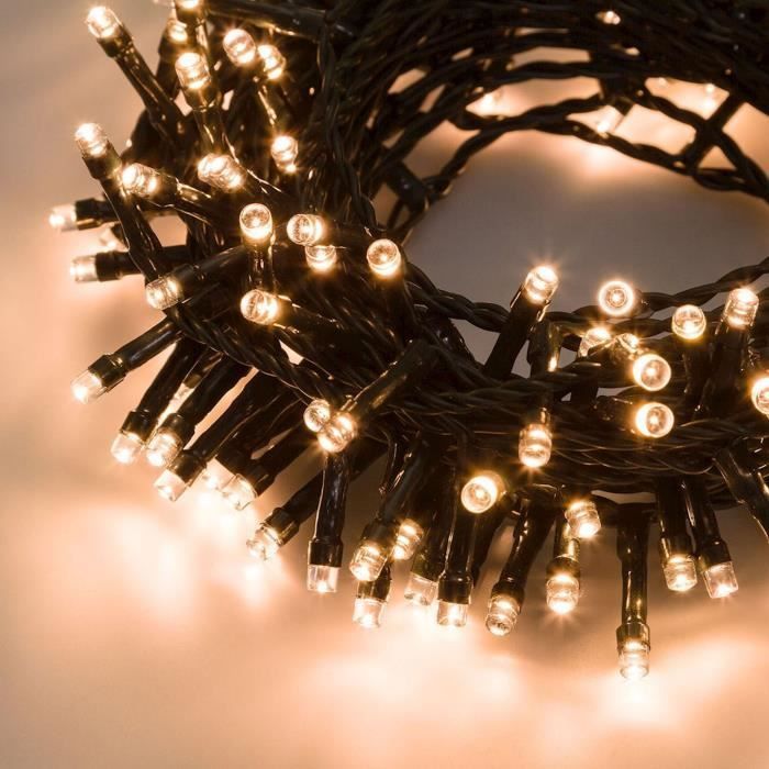 Cordão de luzes LED natalinas para exterior - XMAS KING - Reflex TLE - Branco Quente - 7,5 m