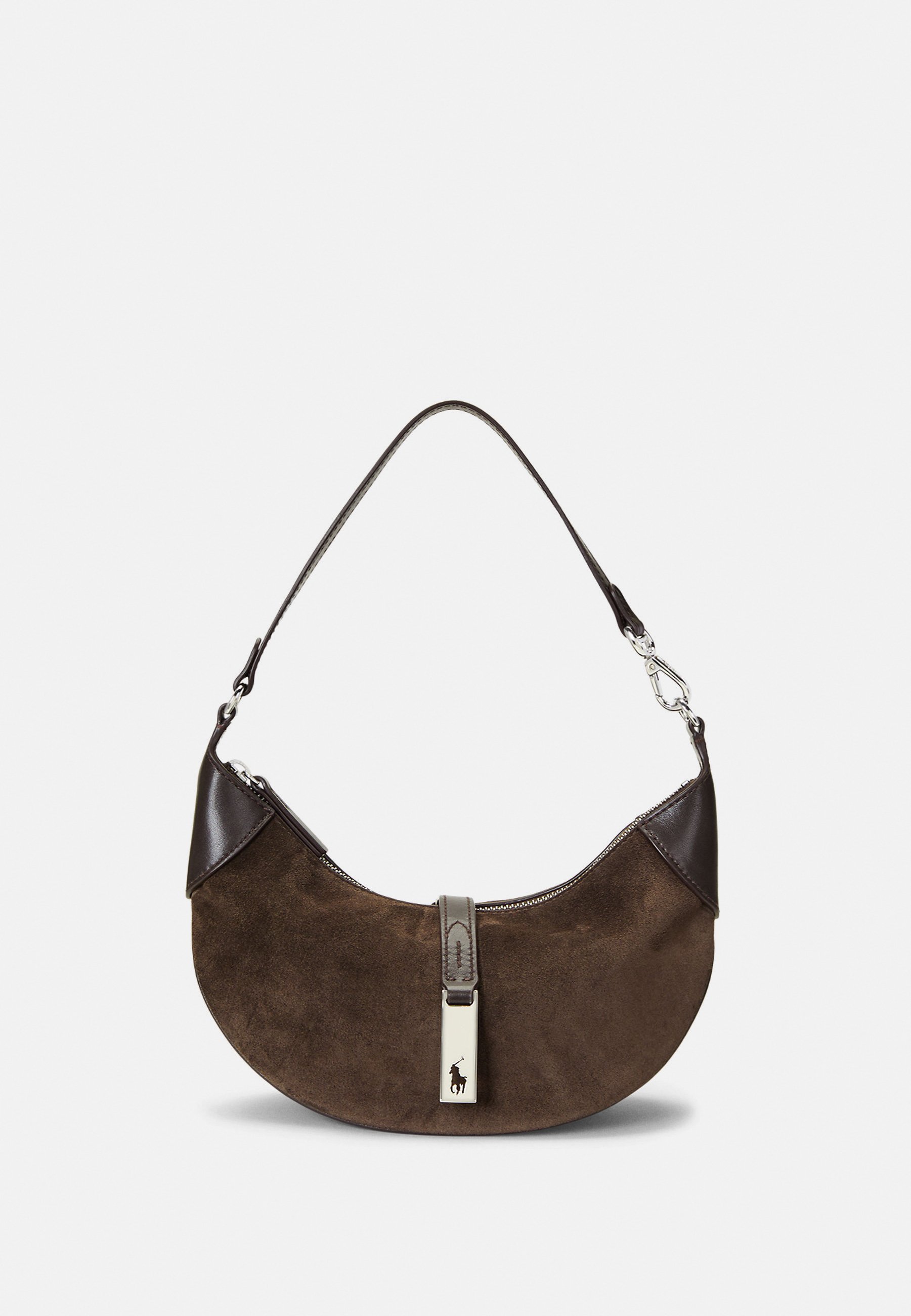 Polo Ralph Lauren POLO ID SUEDE MINI SCHOUDERTAS - Handtas - chocolade