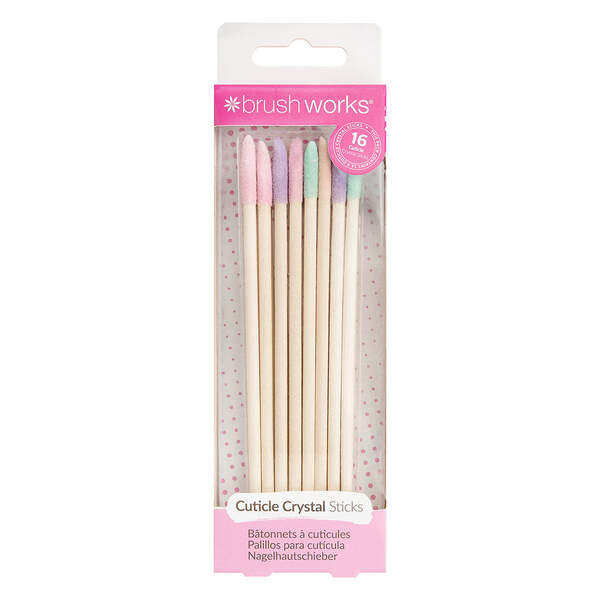 Bețișoare de cristal pentru cuticule Brushworks - pachet de 16