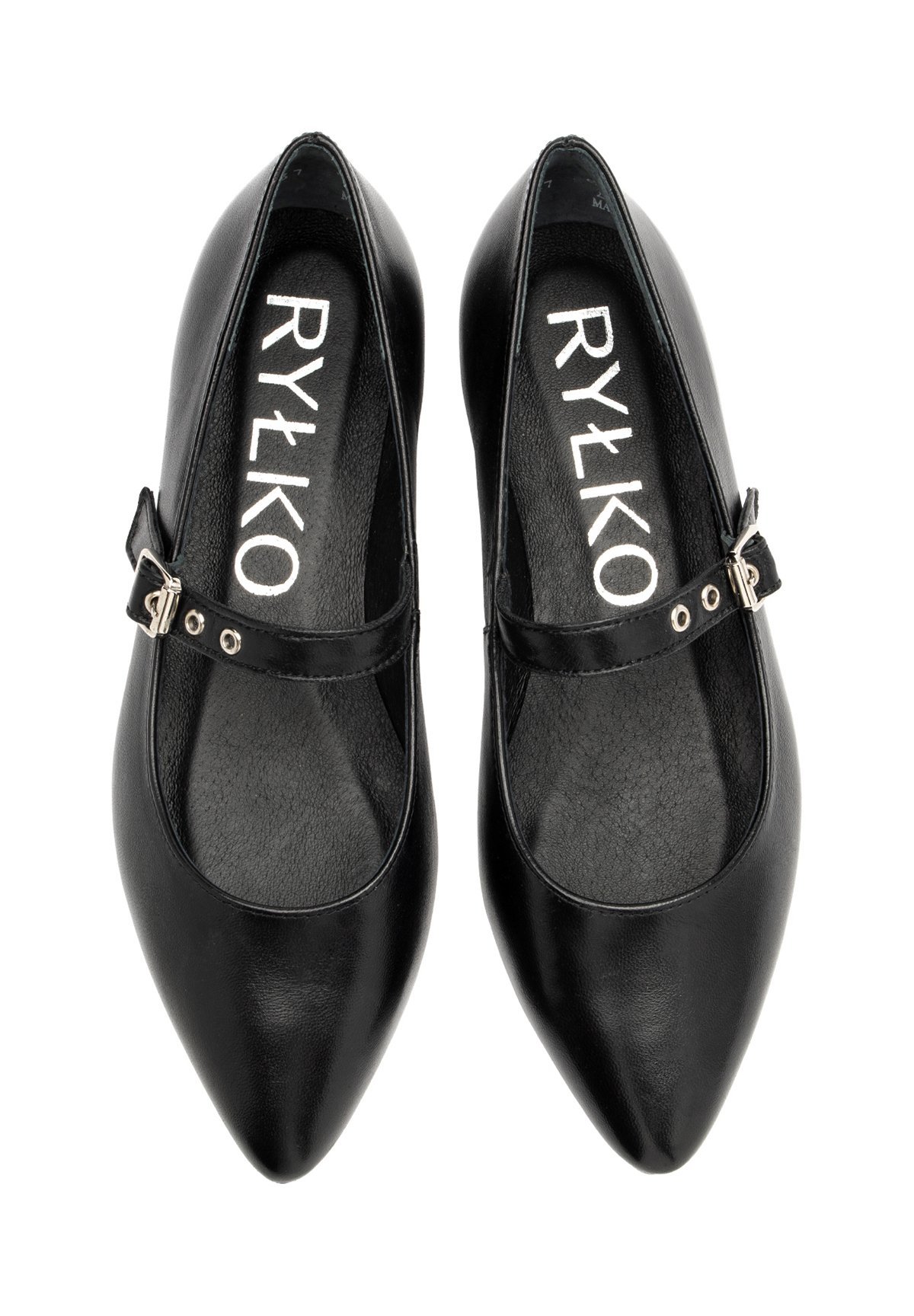 RYŁKO Knöchelriemen-Ballerinas - schwarz